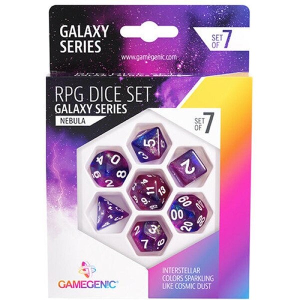 Gamegenic Galaxy Series - Nebula - RPG Dice Set (7pcs)