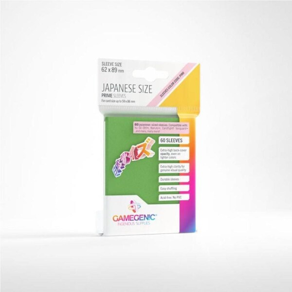 Gamegenic Prime Japanese Sized Sleeves Green