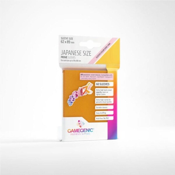 Gamegenic Prime Japanese Sized Sleeves Orange