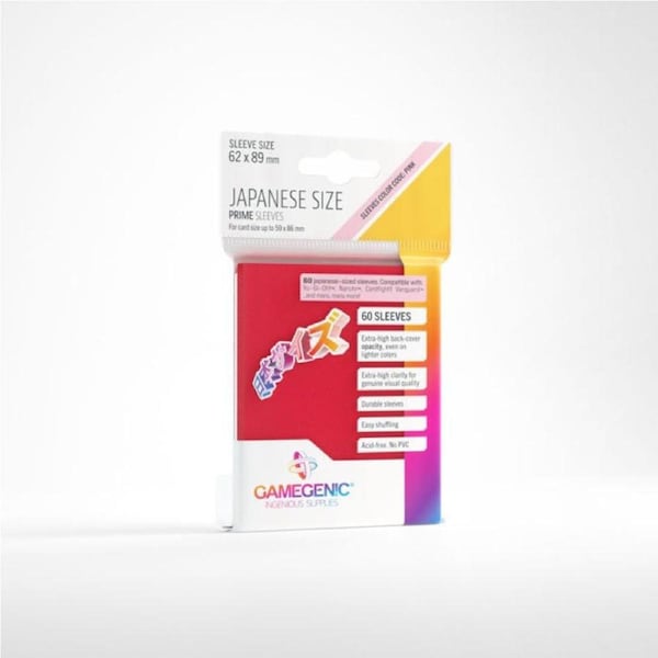 Gamegenic Prime Japanese Sized Sleeves Red