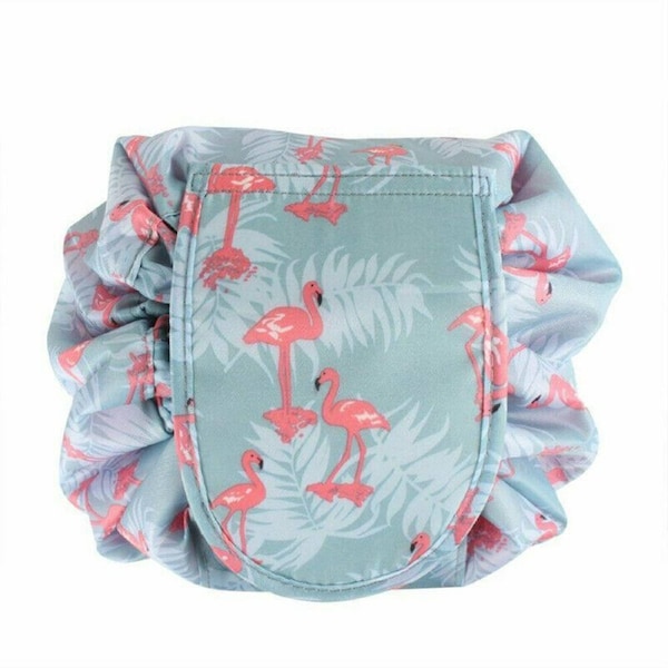 Travel Cosmetic Make Up Bag Organiser Wash Pouch Beauty Case Flamingo