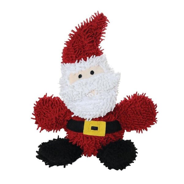 Santa Mighty Microfiber Tuffy Dog Toy Ball 26.7cm x 19cm x 10cm