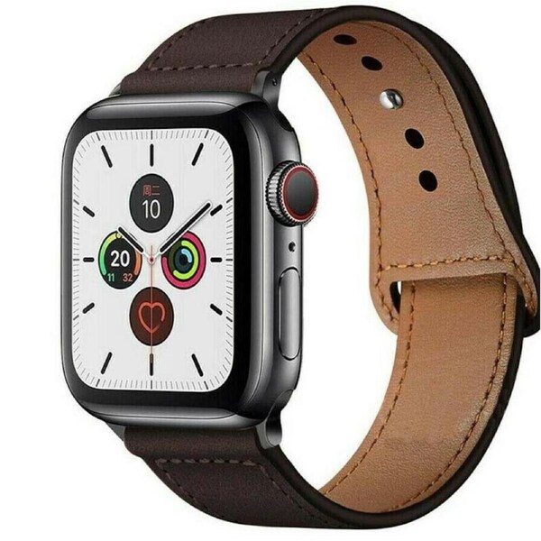 Apple Watch Leather Strap for iWatch Size 38mm/40mm Dark Brown