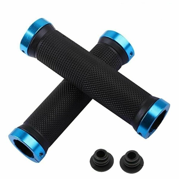 Non-slip Bike Bicycle Handlebar Grips Cycling 130mm Blue