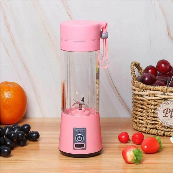 Portable Electric Fruit Juicer Smoothie Maker Blender Pink