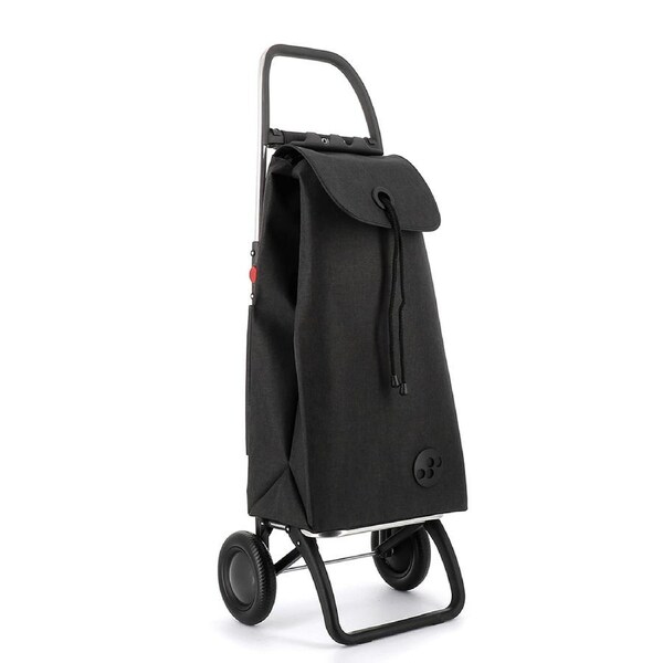 Rolser 43L 2 Wheel Foldable Folding Base Shopping Cart Trolley 104x41cm Black