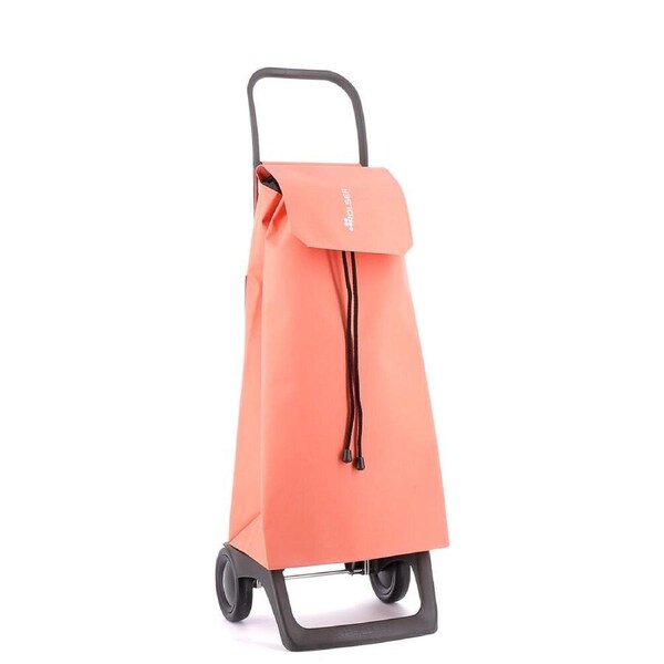 Rolser 40L 2 Wheel Folding Base Portable Shopping Cart Trolley 97.5x35cm Coral