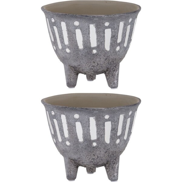 2PK Rogue Zaidan Plant 15cm Pot Ceramic Home/Garden Decor f/ Artificial Plants