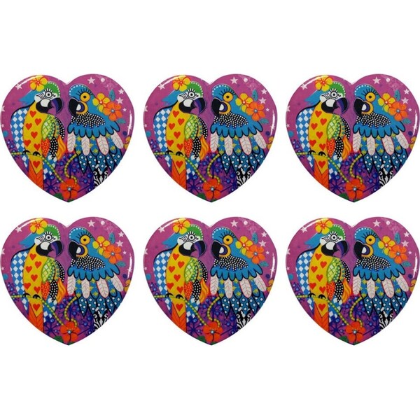 6pc Maxwell & Williams Love Hearts 10cm Ceramic/Cork Cups/Mugs Coaster Araras