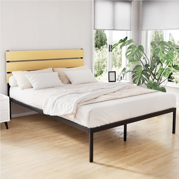 Artiss Metal Bed Frame Queen 205x155cm PAULA
