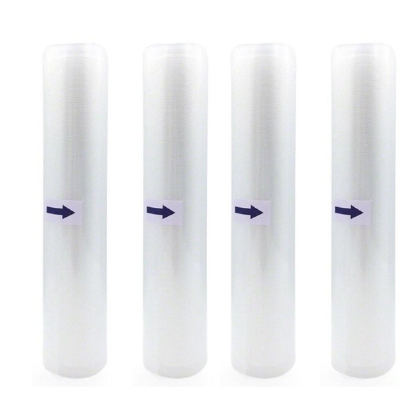 4x Vacuum Food Sealer Roll Bags Saver Seal Storage Heat Commercial 18m x 28cm