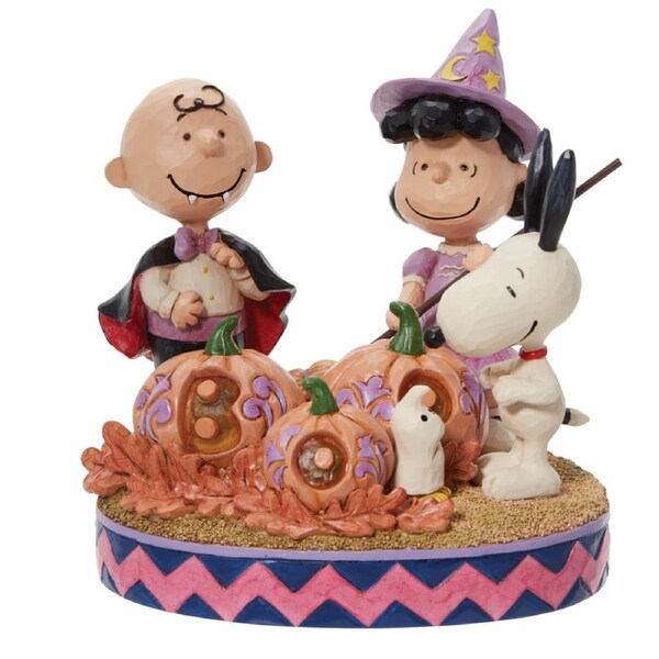 Peanuts by Jim Shore - Peanuts Gang Halloween Lights Up Figurine 14cm