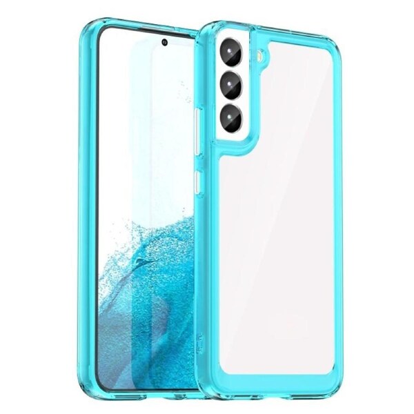 For Samsung Galaxy S23 Plus Case Colorful Series Protective Cover, Clear Blue