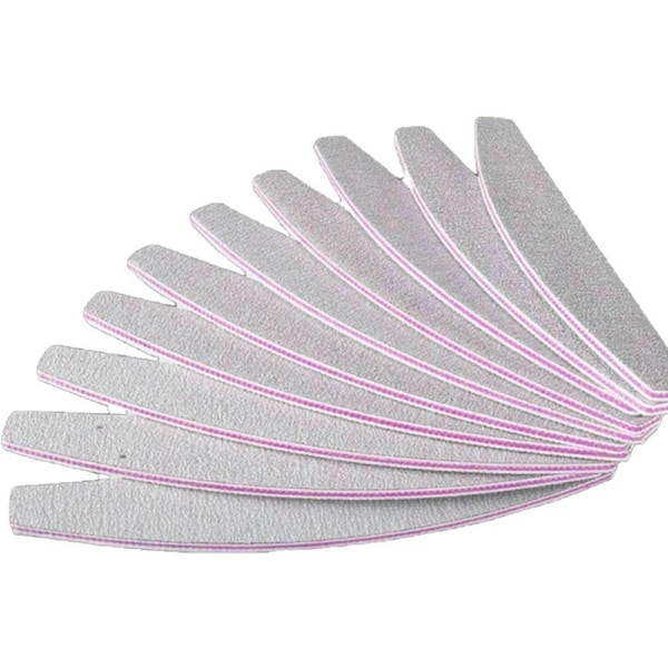 30x Double Sided Pedicure Nail Files 100 180 Grit Manicure Nail Care Sanding