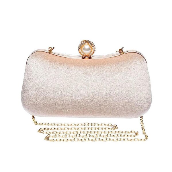 Nevenka Velvet Evening Bags for Women With Flower Rhinestone Pearl for Party Wedding-Grey
