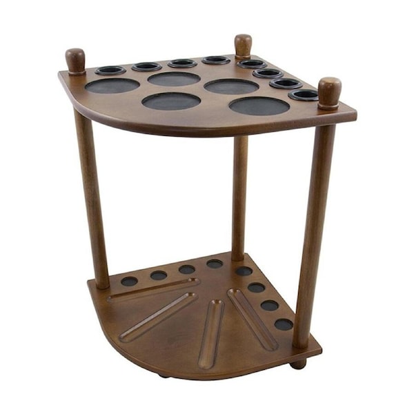 Forumla Sports 8 Billard Snooker Pool Cue Rack/Stand Ball Holder Oak Wood 50.5cm