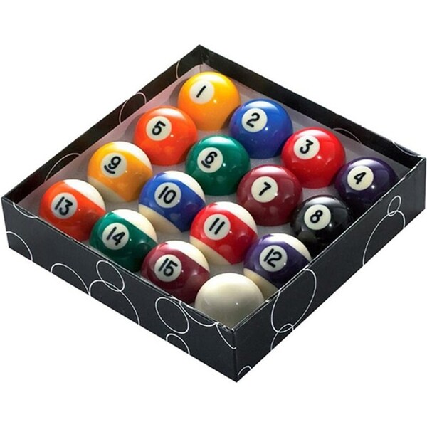 Formula Sports Standard Numbered 1-15 Pool Balls 1 7/8" 2" Boxed Multicoloured