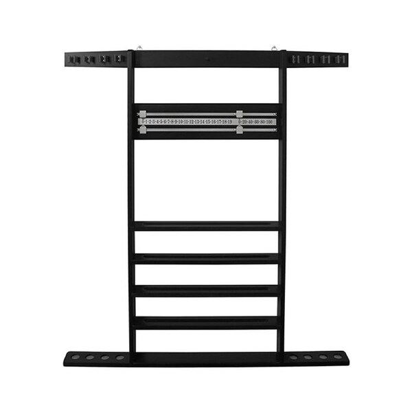 Formula Sports Combi Billard Snooker Pool Wall Mount Cue Rack Black 105x95cm