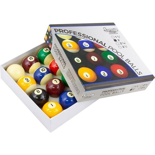 Formula Sports Profesional 1-15 Number Billards Pool Balls 2" Boxed Multicoloud