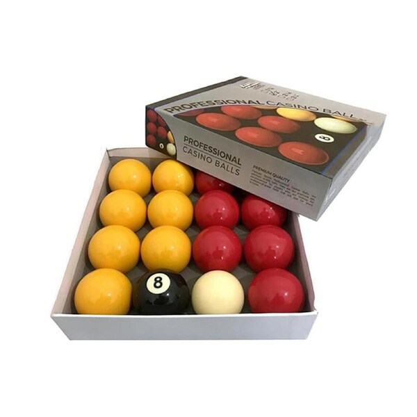 Formula Sports Profesional Casino Pool Balls 2" Set 7 Red/Yellow & 1 BLK/WHT