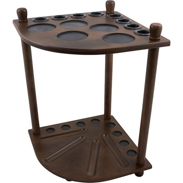 Forumla Sports 8 Billard Snooker Pool Cue Rack/Stand Ball Holder Walnut 50.5cm