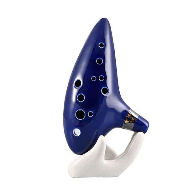 Nevenka 12 Hole 12 Alto C Key Ocarina Instrument with Hand Rest Christmas Gift