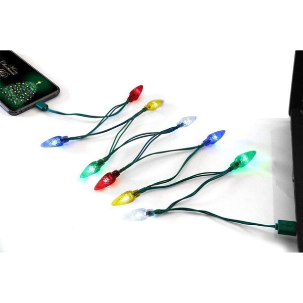 Catzon Christmas Light Phone Charger Cord USB and Bulb Charging Cable 50CM Connector-Android