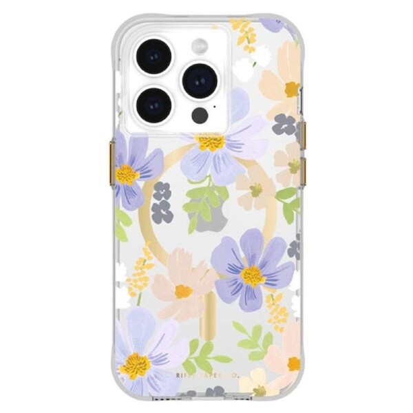 Case-Mate Rifle Paper MagSafe Case (Suits iPhone 15 Pro) - Pastel Marguerite