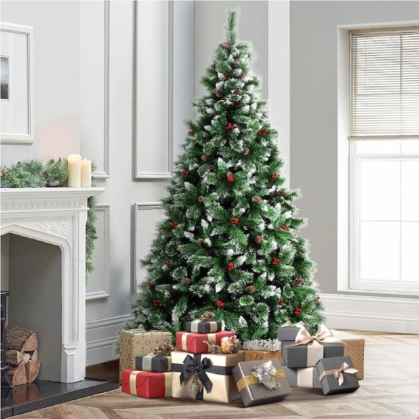 Mazam Christmas Tree 2.1M 7FT Xmas Trees Green with Ornaments Decorations