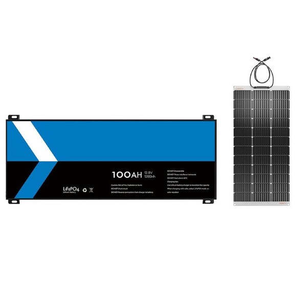 Blade 12V 100Ah Lithium Battery + 100W Solar Panel