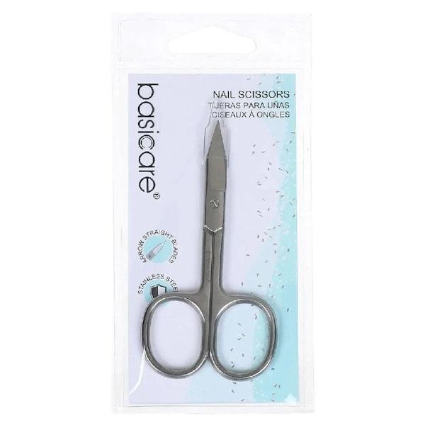 Basicare Stainless Steel Arrow Straight Blade Nail Scissors Precision Ground