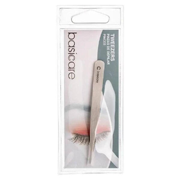 Basicare Stainless Steel Point Tip Tweezers Precision Hair Removal Tool