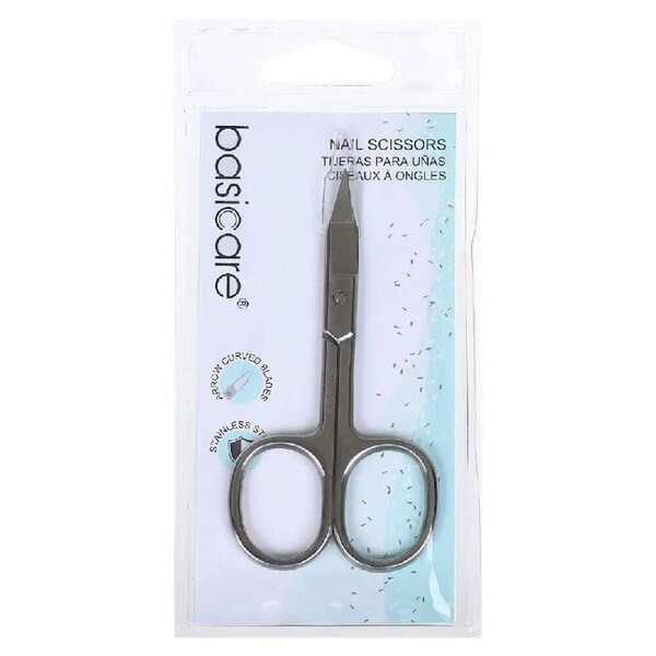 Basicare Stainless Steel Arrow Curved Blade Nail Scissors Precision Ground
