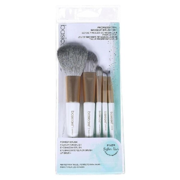 Basicare Professional Makeup Brush Set 5 Piece High Quality Beauty ...