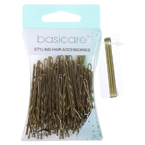 Basicare Blonde Bobby Pins 5cm 80 Pack Strong Secure Hair Styling Clips