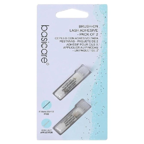 Basicare Brush On Lash Adhesive 2 Pack With Easy Applicator Strong Hold