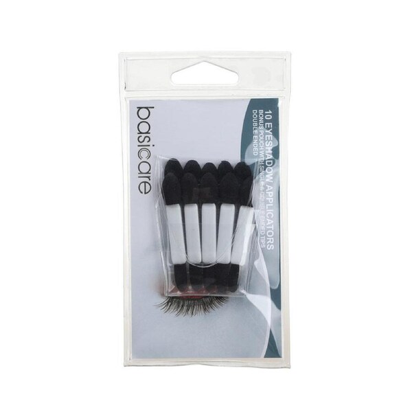Basicare Eyeshadow Applicator 10 Pack with Single and Double End Tips