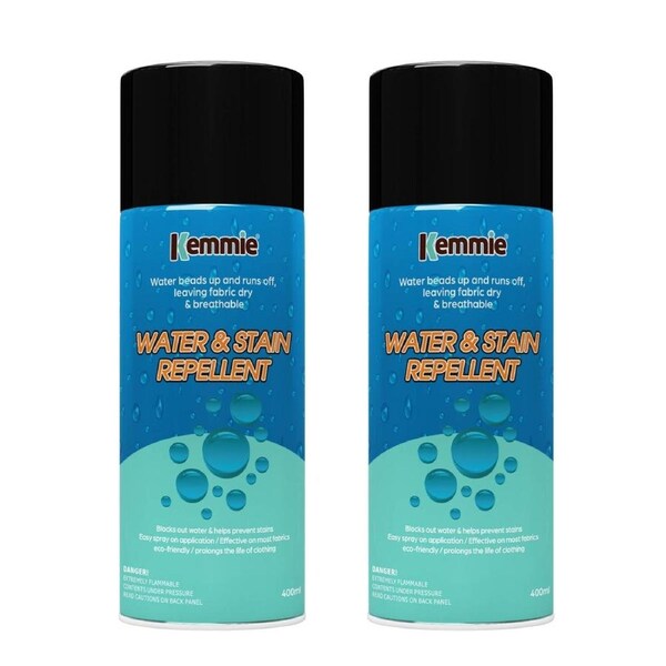 Kemmie 2x212g Water and Stain Repellent Spray for Shoes Suede Leather and Fabric