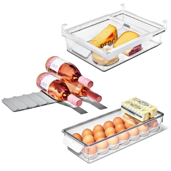 OXO Egg Bin & Shelf Drawer with Bonus Beverage Mat