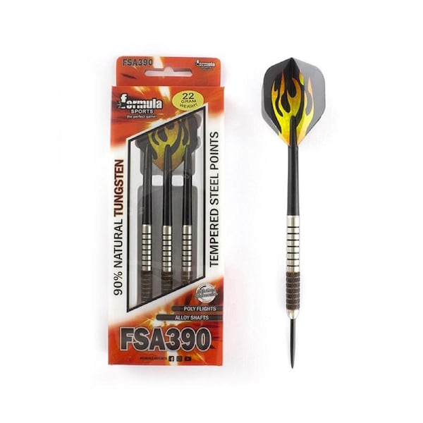 Formula Sports 22g FSA390 90% Tungsten Dart Barrel/Shaft w/Holographic Flights