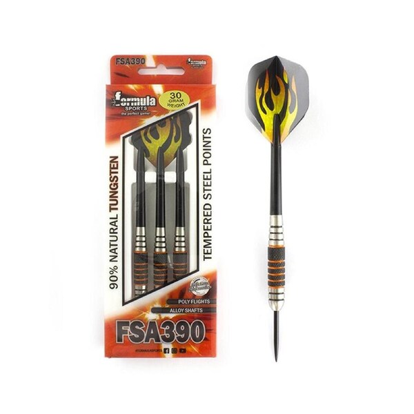 Formula Sports 30g FSA390 Heavy 90% Tungsten Dart Barrel w/Holographic Flights