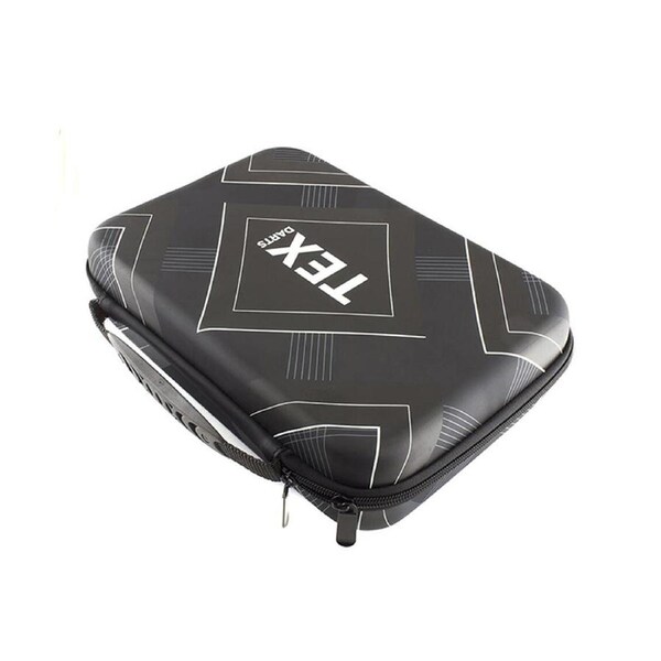 TEX Darts Deluxe 12 Dart Portable Protective Storage Carry Case Black/White