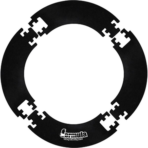 Formula Sports Four Piece Velvet Surround Wall Protectant For Dartboards Black