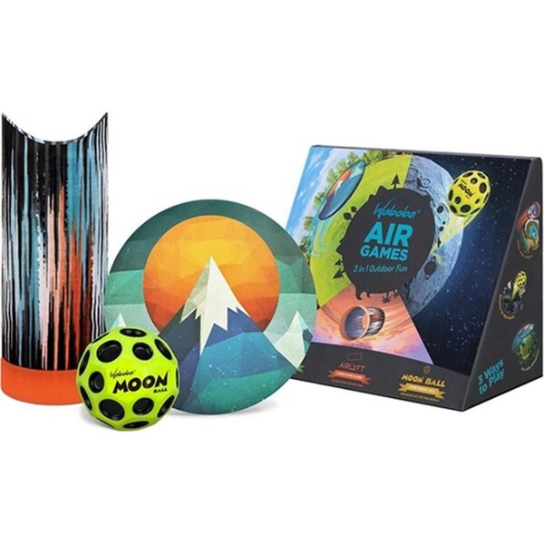 Waboba Air Games 3-in-1 Outdoor Fun Kids Play Toy Wingman/Moon Ball/Airlyft Set