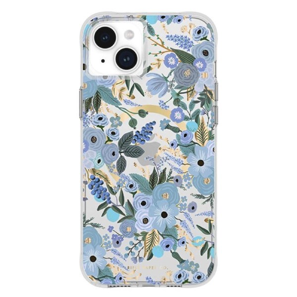 Case-Mate Rifle Paper MagSafe Case (Suits iPhone 15 Plus) - Garden Party Blue
