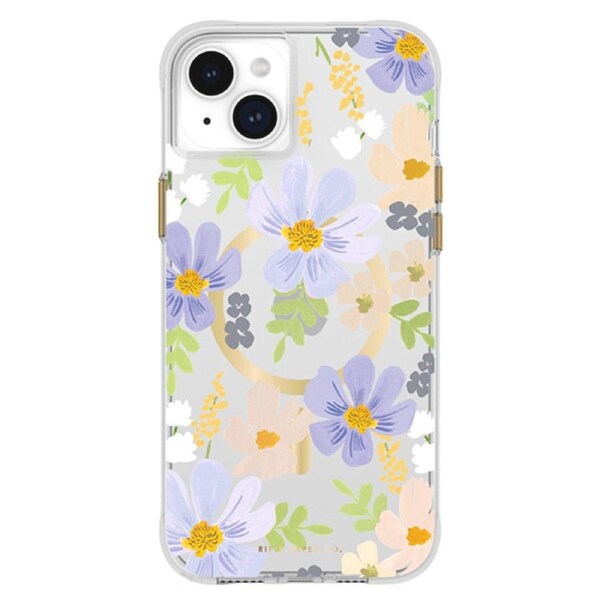 Case-Mate Rifle Paper MagSafe Case (Suits iPhone 15 Plus) - Pastel Marguerite