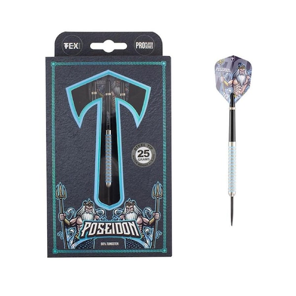 TEX 25g Poseidon 90% Tungsten Throw Darts Barrel/Shaft w/TEX Grip Sporting Game