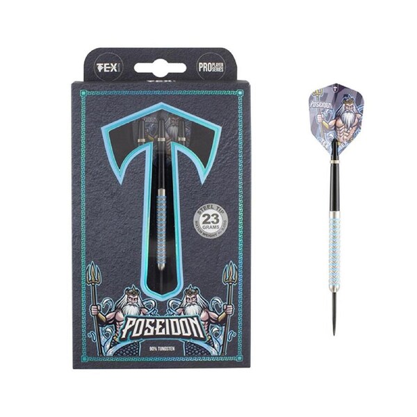 TEX 23g Poseidon 90% Tungsten Throw Darts Barrel/Shaft w/TEX Grip Sporting Game
