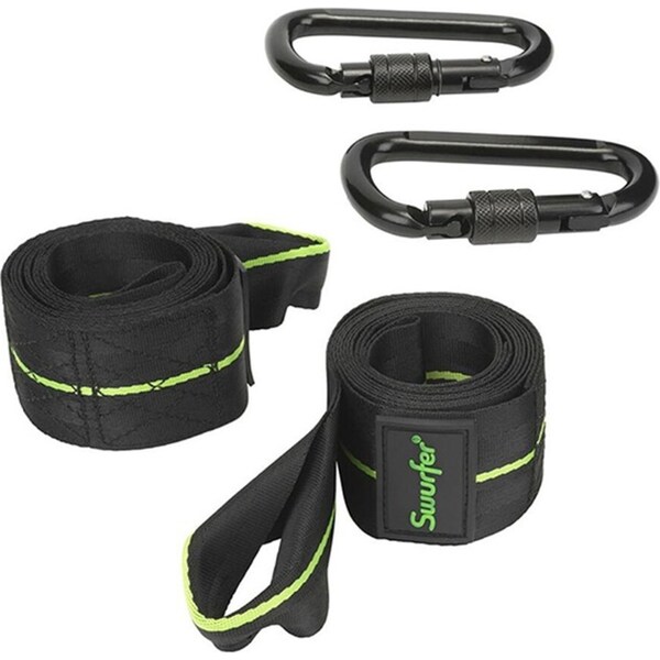 Flybar Swurfer Heavy Duty 91cm Hanging Straps/Carabiner For Tree Swing/Hammock