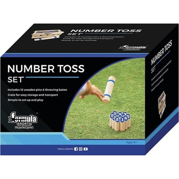 Formula Sports Number Toss Numbered Wooden Pins Throwing Log Kids Outdoor Toy 6+